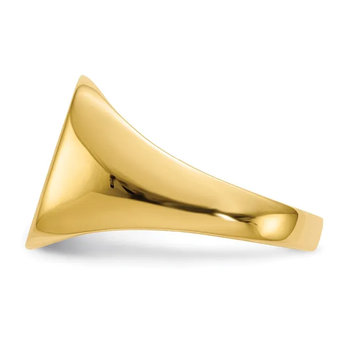 14K Yellow Gold 150x135mm Closed Back Mens Signet Ring Goldia Rings