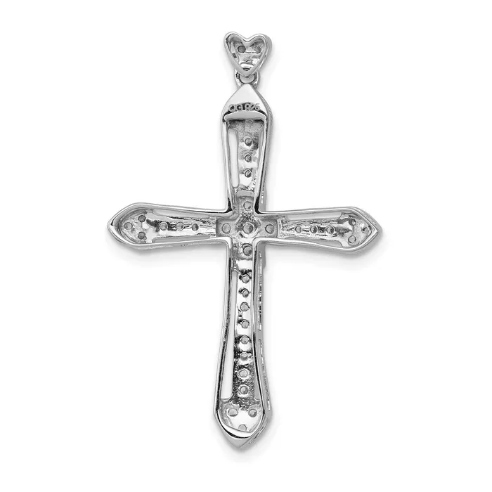 Necklaces Goldia 14k White Gold 13ct Real Diamond Cross Pendant