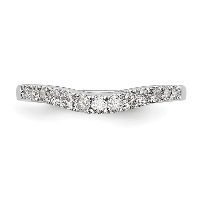 Rings 038ct CZ Solid Real 14K White Gold Wedding Wedding Band Ring Goldia