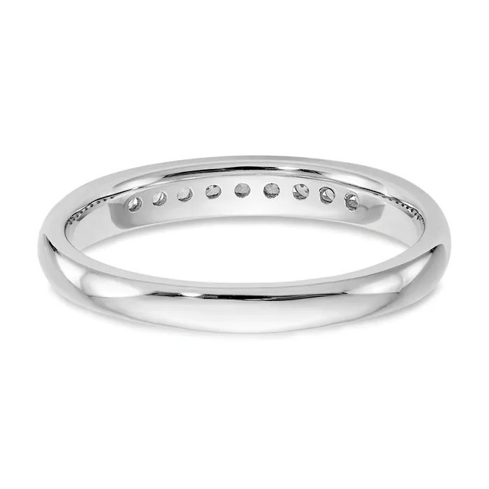 Rings Goldia 014ct CZ Solid Real 14K White Gold 9Stone Channel Wedding Band Ring