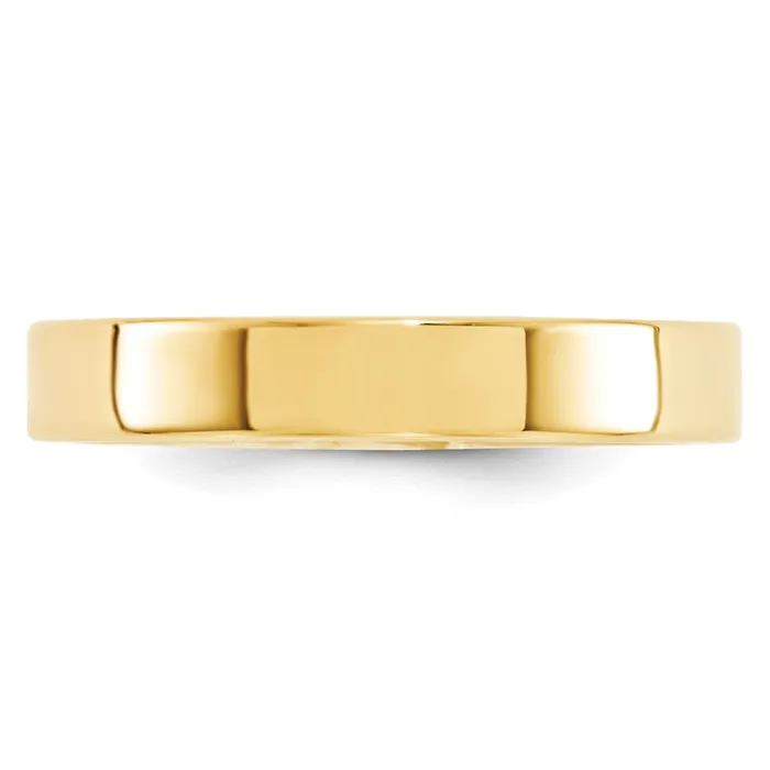 Rings Goldia Solid 10K Yellow Gold 4mm Standard Flat Comfort Fit MensWomens Wedding Band Ring Size 105