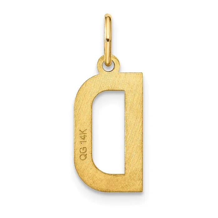14k Yellow Gold Letter D Initial Pendant TreasureFineJewelers Necklaces