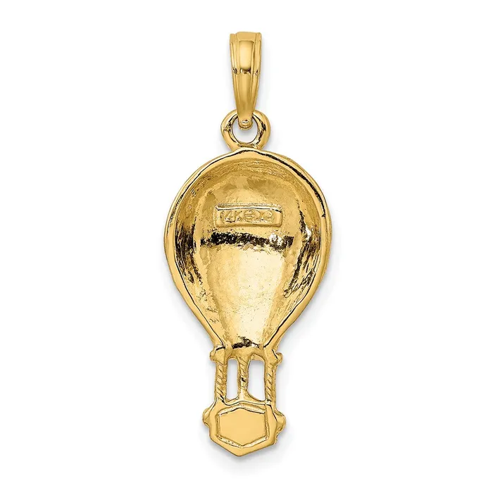 Charm Necklaces 14K Polished Hot Air Ballon Charm TreasureFineJewelers