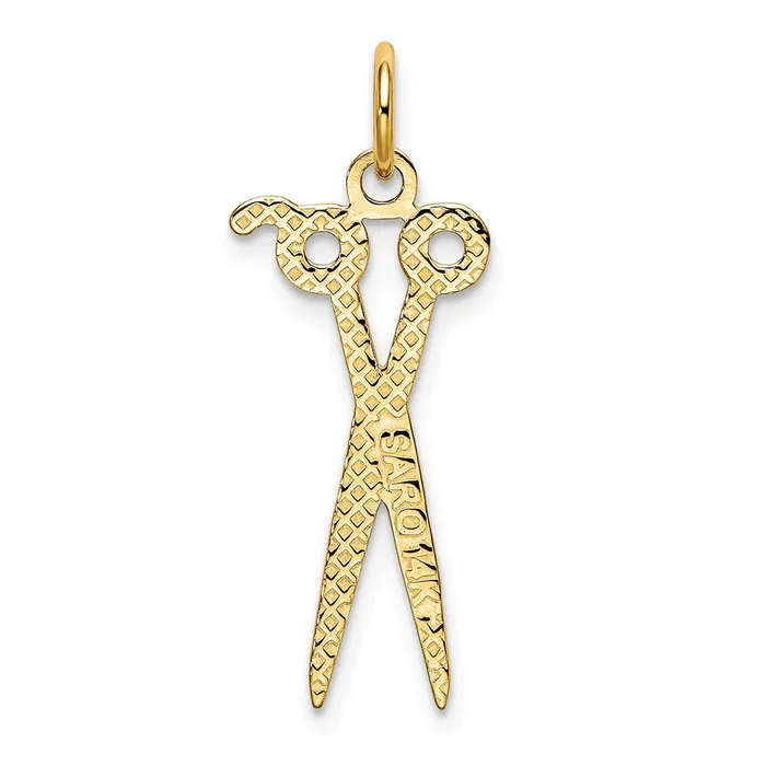 Charm Necklaces TreasureFineJewelers 14k Scissors Charm