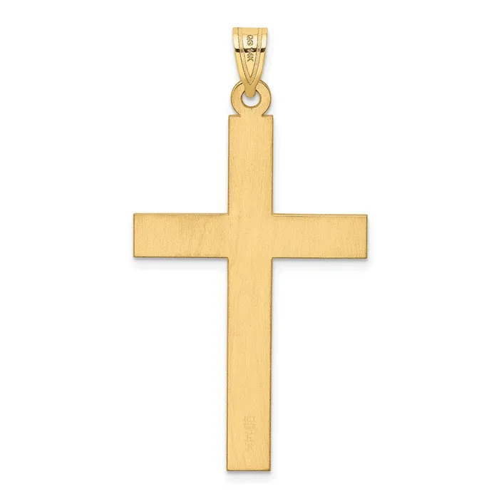 Necklaces TreasureFineJewelers 14k Yellow Gold Polished 03ct Diamond Cross Pendant