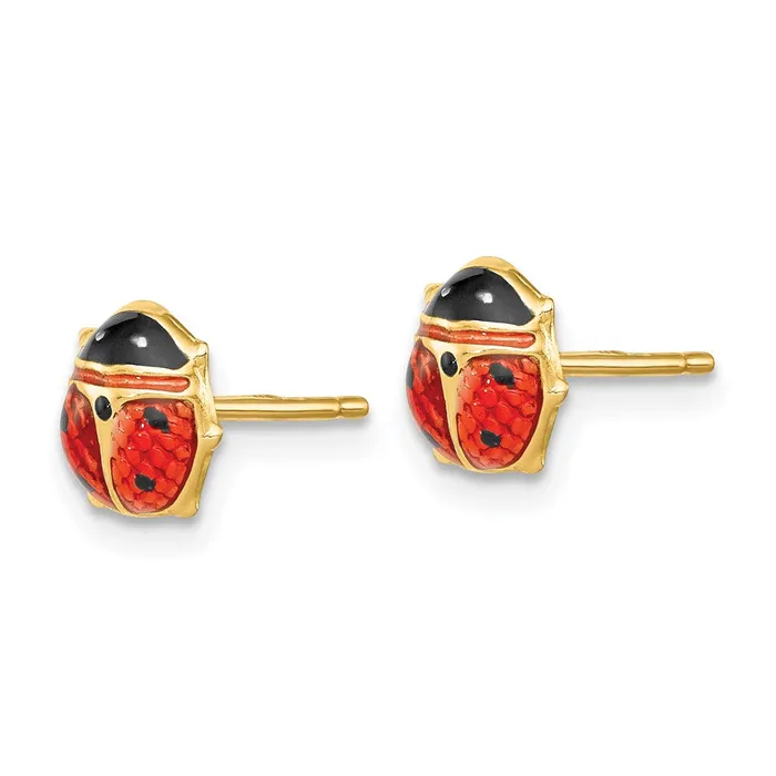 14k Enameled Ladybug EarringsWBCK262 WB Choice Jewelry Earrings 14k Enameled Ladybug EarringsWBCK262 WB Choice Jewelry Earrings