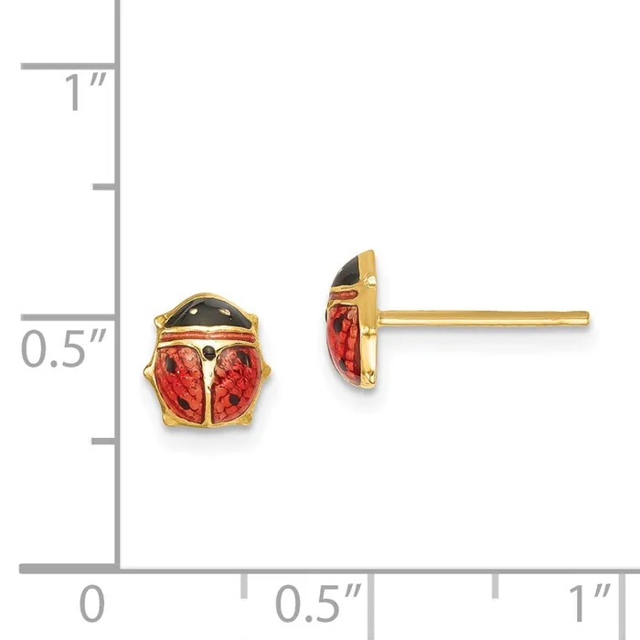 14k Enameled Ladybug EarringsWBCK262 WB Choice Jewelry Earrings 14k Enameled Ladybug EarringsWBCK262 WB Choice Jewelry Earrings