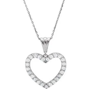 14K Rose 14 CTW Diamond Heart 18 Necklace67533108PSTWBC WB Choice Jewelry Necklaces