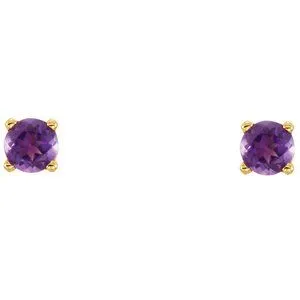 14K Yellow 3 mm Round Imitation Amethyst Youth Birthstone Earrings65164370028PSTWBC WB Choice Jewelry Earrings 14K Yellow 3 mm Round Imitation Amethyst Youth Birthstone Earrings65164370028PSTWBC WB Choice Jewelry Earrings