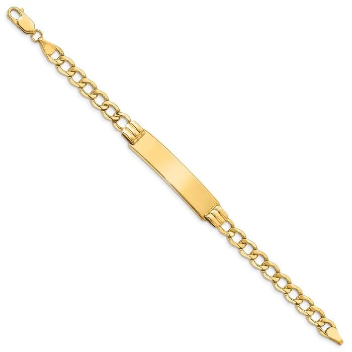 Bracelets 14k SemiSolid Curb Link 59mm ID BraceletWBCDCID1117 WB Choice Jewelry Bracelets 14k SemiSolid Curb Link 59mm ID BraceletWBCDCID1117 WB Choice Jewelry