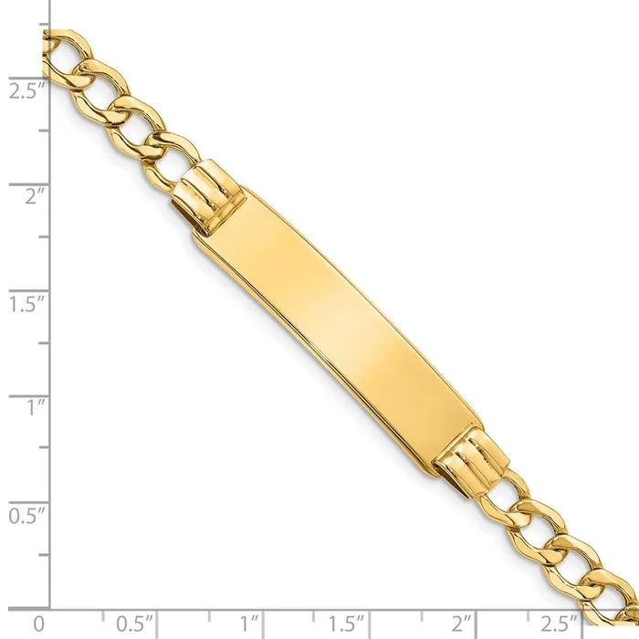 Bracelets 14k SemiSolid Curb Link 59mm ID BraceletWBCDCID1117 WB Choice Jewelry Bracelets 14k SemiSolid Curb Link 59mm ID BraceletWBCDCID1117 WB Choice Jewelry