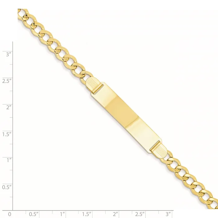 Bracelets 14k SemiSolid Curb Link 59mm ID BraceletWBCDCID1117 WB Choice Jewelry Bracelets 14k SemiSolid Curb Link 59mm ID BraceletWBCDCID1117 WB Choice Jewelry