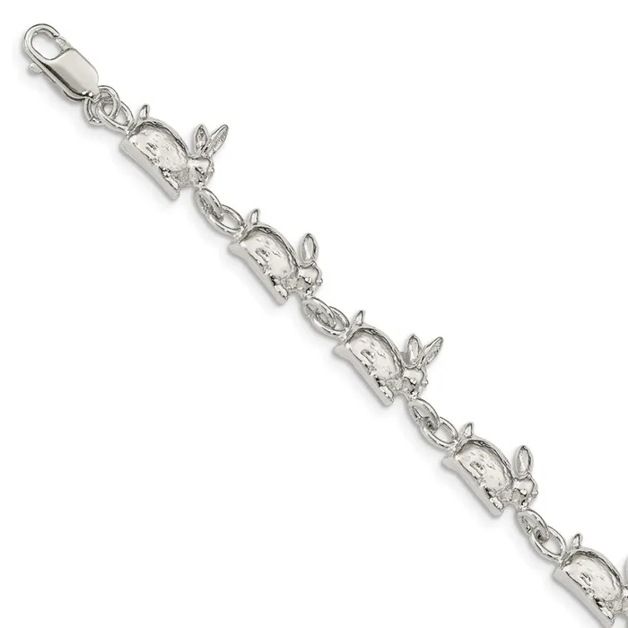 Bracelets Sterling Silver Rabbits BraceletWBCQA47 WB Choice Jewelry