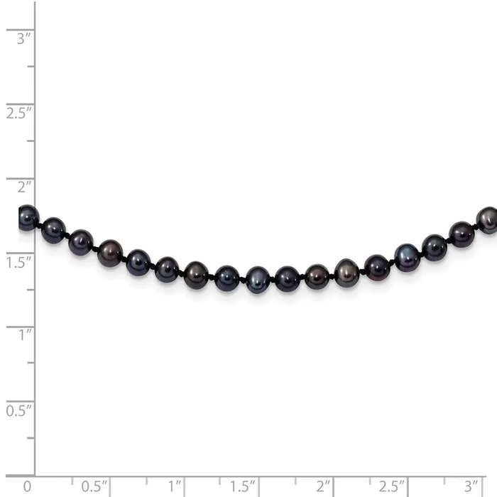 Necklaces WB Choice Jewelry Sterling Silver Rhodplated 45mm Black FWC Pearl NecklaceWBCQH515224