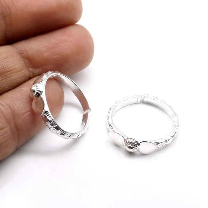 Rings Ethnic Handmade Toe Ring Pair Real Solid Silver bichhiya for women Karizma Jewels