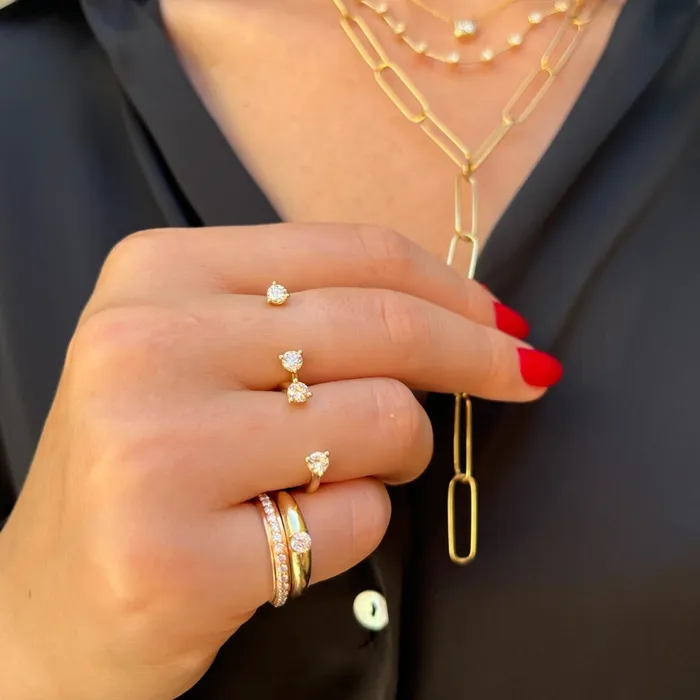Shylee Rose Jewelry Rings Domed Diamond Pinky Ring