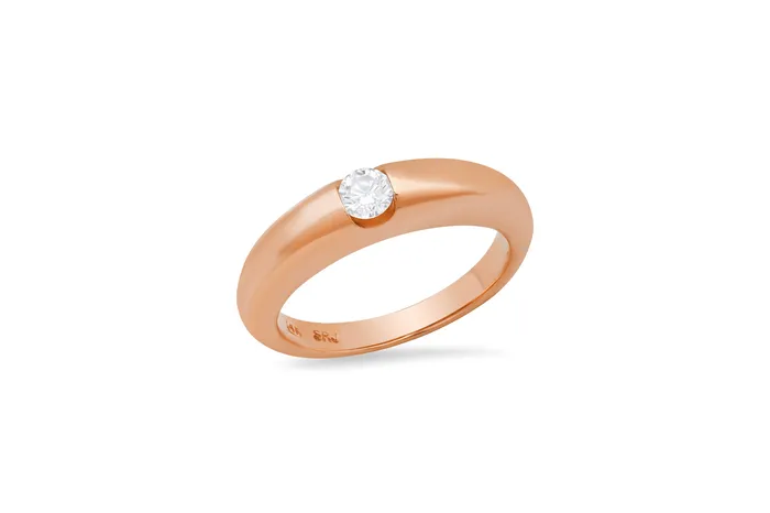 Shylee Rose Jewelry Rings Domed Diamond Pinky Ring