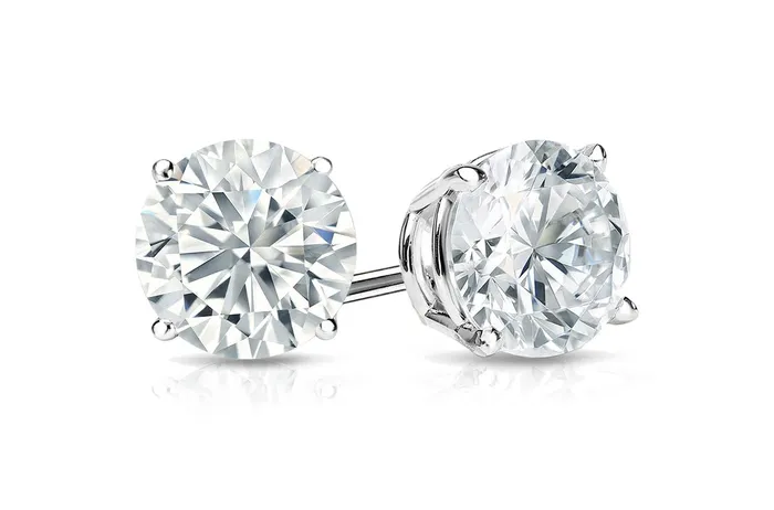 Earrings Albert Hern Earrings 110 cts Natural Round Diamonds GIA H S2 18kt Gold Studs