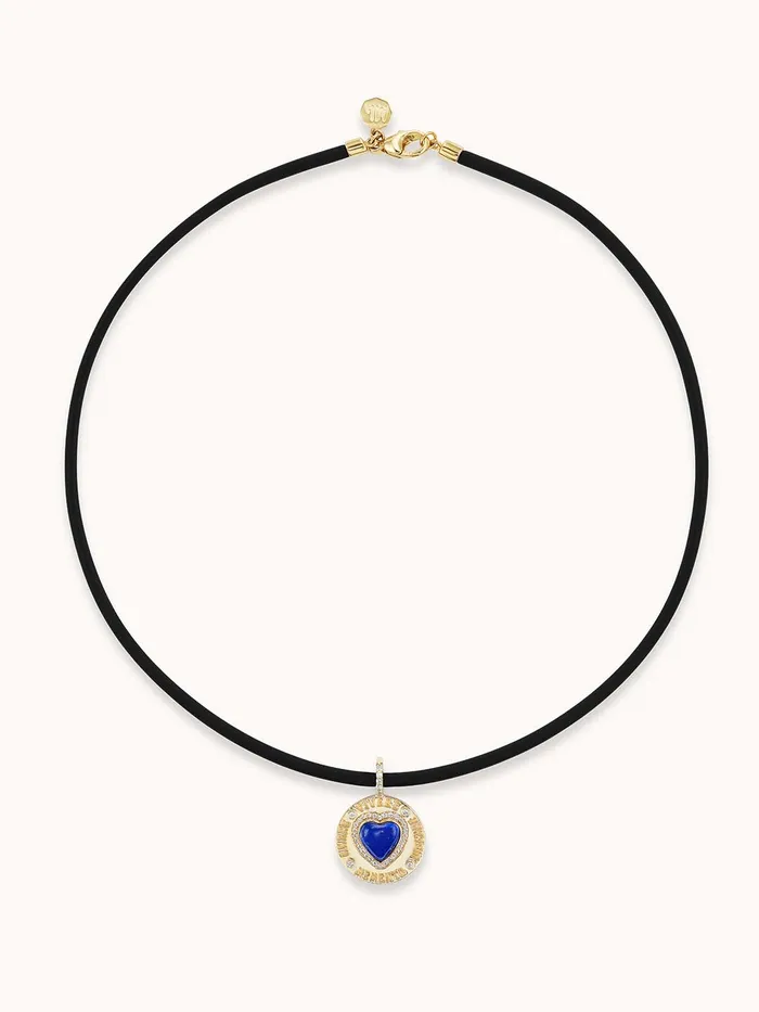 Greek Love Charm Blue Lapis Cord Necklace Marlo Laz Necklaces