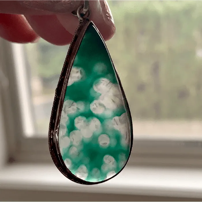 Love Vintage Paris Necklaces Agate Pendant Sterling Silver Vintage