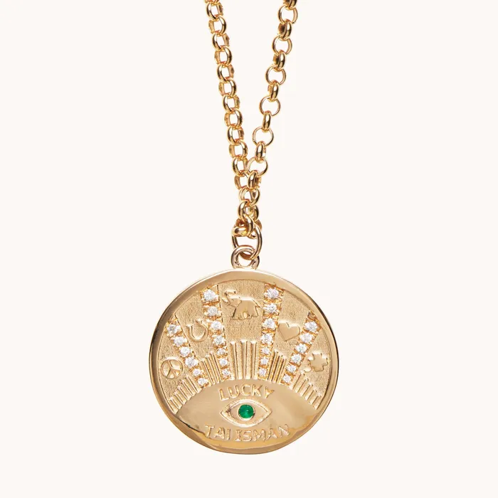 Marlo Laz Talisman Coin Necklace Necklaces
