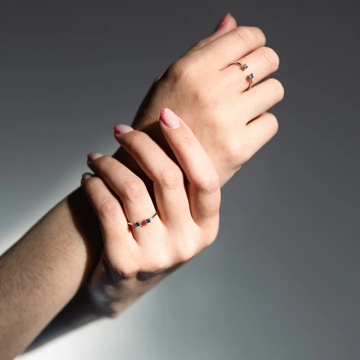 Rings Izzy Jo Close Connected Adjustable and Stackable Birthstone Ring June