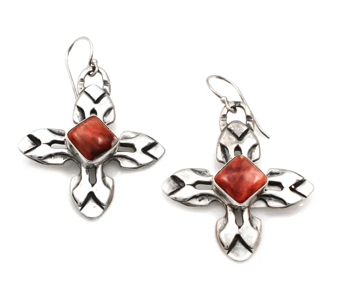 Spiny Oyster Cross Earrings Pam Springall Earrings