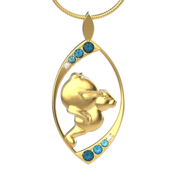 Tim Cherry Necklaces Rapid Rabbit Pendant GOLD