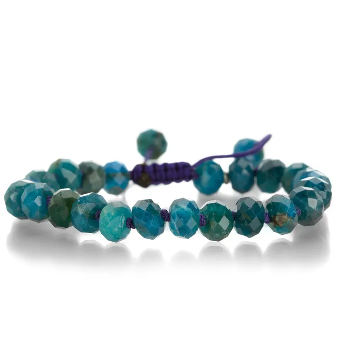 8mm Faceted Dark Apatite Bracelet Joseph Brooks Bracelets