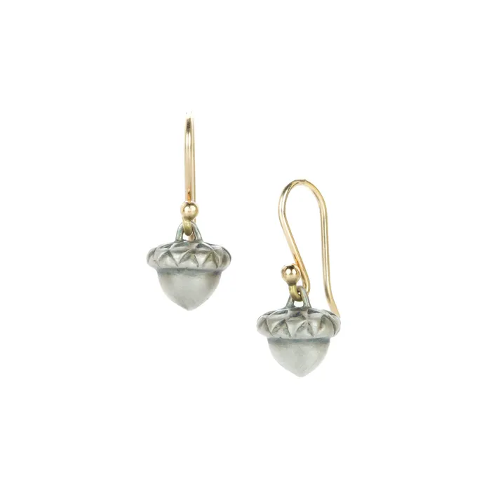 Baby Acorn Sterling Silver Drop Earrings Gabriella Kiss Earrings