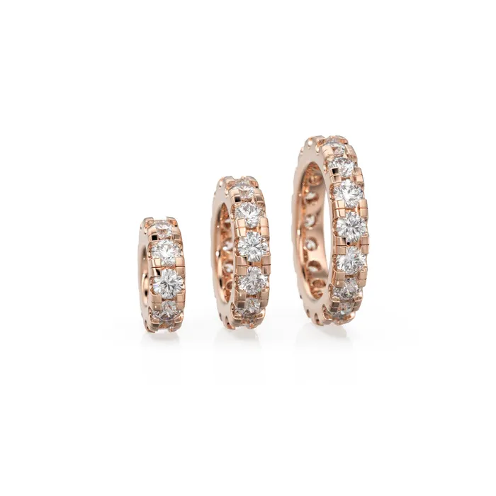 Jalvi Co Charm Necklaces 14k Gold Roundel Round Diamonds Charm Diamonds Wheel Charm Round Charm Holder Eternity Round Diamonds Band Connector April birthstone