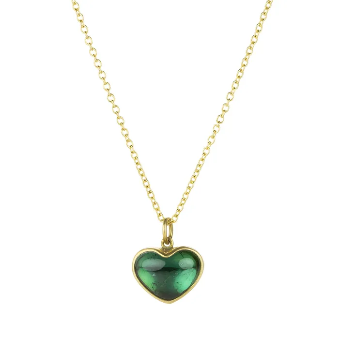 Necklaces Lola Brooks Green Tourmaline Sweetheart Necklace