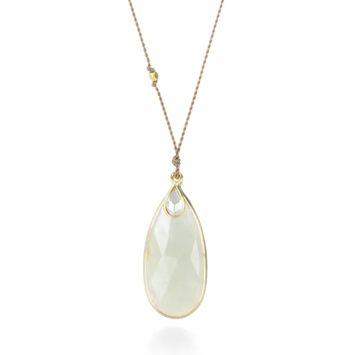 Necklaces Margaret Solow Linen Sapphire and Diamond Necklace