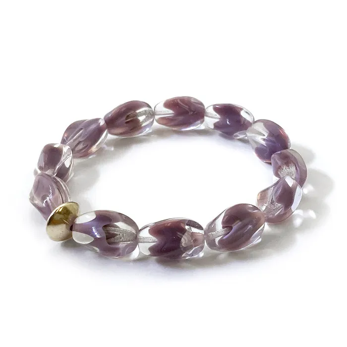 Bracelets Lavender Haze Beaded Stretch Bracelet Elisa Ilana