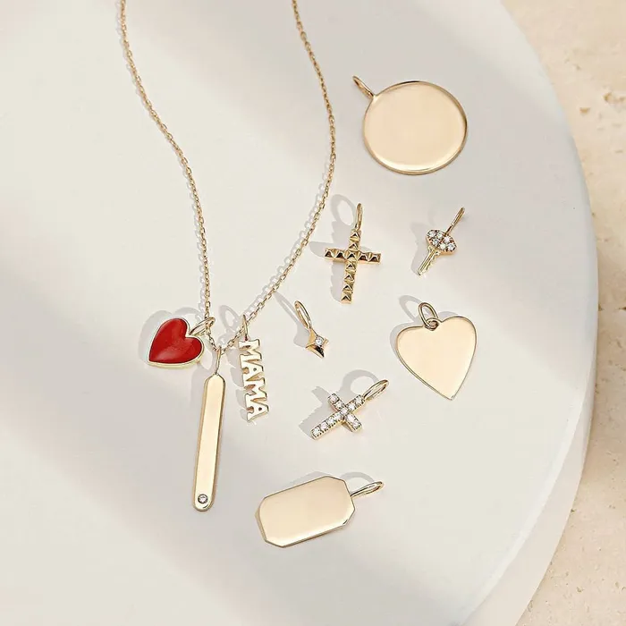 Charm Necklaces Aurelie Gi HOPE Engravable Tag Charm
