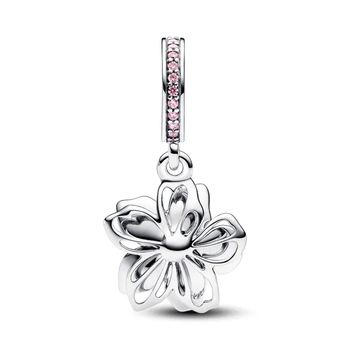 Charm Necklaces Pandora Cherry Blossom Dangle Charm