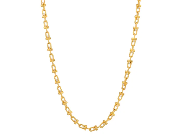 GURHAN Pointelle Gold Diamond Chain Link Necklace Interlocking UShaped Links 16 GG GOLD NEW Necklaces GURHAN Pointelle Gold Diamond Chain Link Necklace Interlocking UShaped Links 16 GG GOLD NEW Necklaces