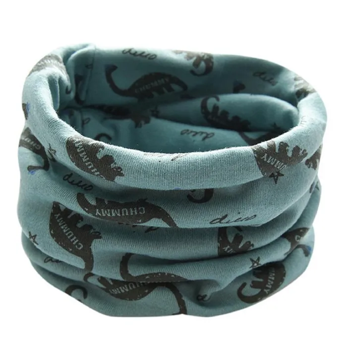 Kids Winter Cotton Dinosaur O Ring Scarf Baby Scarves sparklingselections Rings