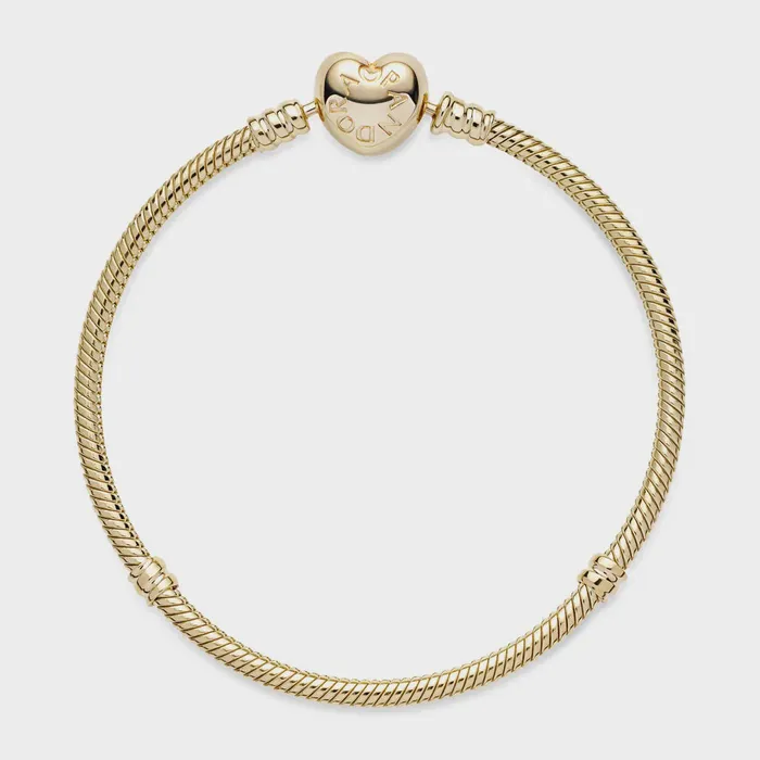 Moments Heart Clasp Snake Chain Bracelet Pandora Bracelets