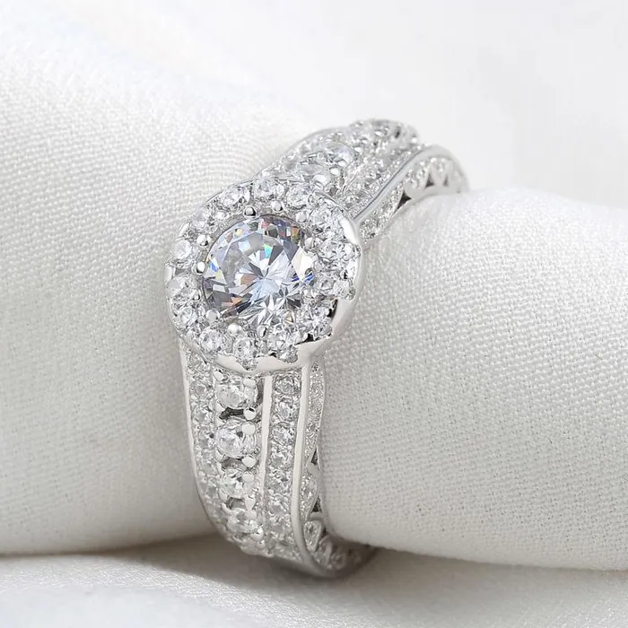 Rhodium Plated Fashion Wedding Ring For Women sparklingselections Rings Rhodium Plated Fashion Wedding Ring For Women sparklingselections Rings