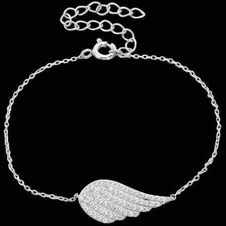 sparklingselections Bracelets Sterling Silver Angel Bridal Bracelet