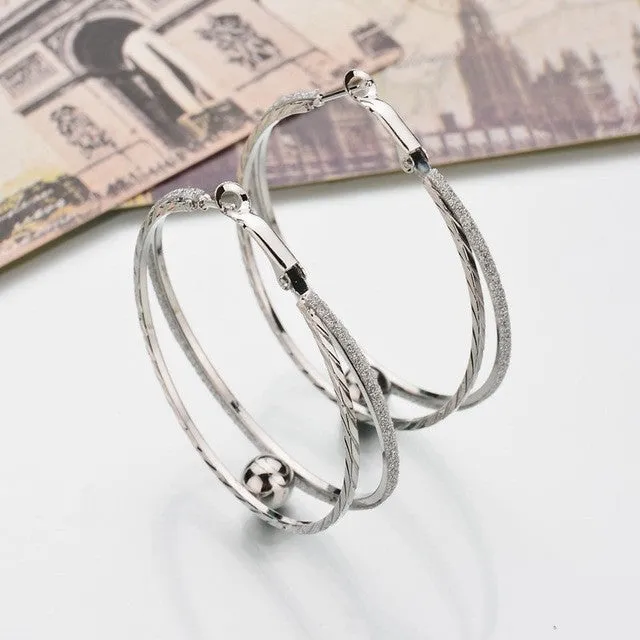 sparklingselections Earrings Punk Style Bid Hoop Earrings For Women sparklingselections Earrings Punk Style Bid Hoop Earrings For Women