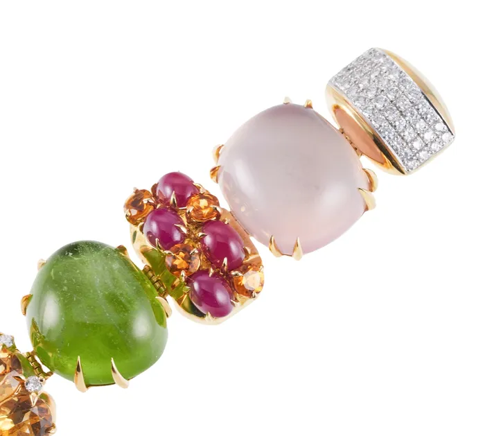 Bracelets Seaman Schepps Seaman Schepps Gem Set Gold Diamond Rio Bracelet