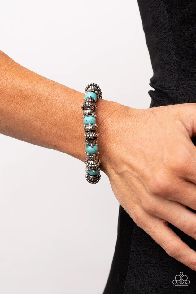 Canyon Crusher Blue Bracelet Jewelry by Bretta Paparazzi Accessories Bracelets