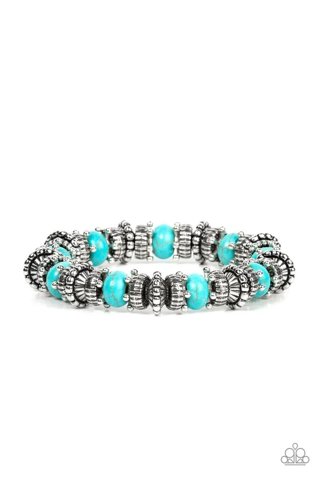 Canyon Crusher Blue Bracelet Jewelry by Bretta Paparazzi Accessories Bracelets