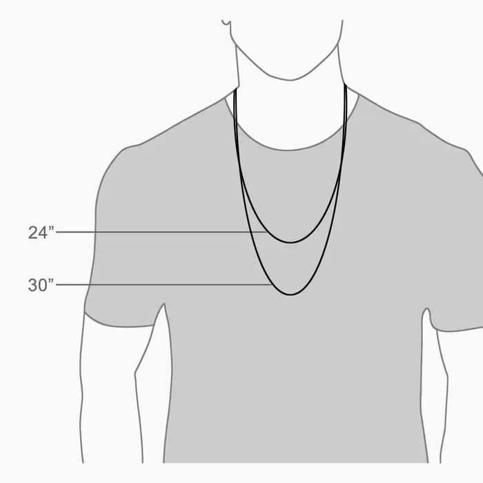Necklaces Sandy Steven Engravers Mens Double Large Sterling Silver Flat Edge Dog Tag Slider Necklace w Ball Chain and Extension Loop Engravable