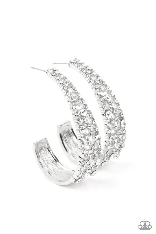 Paparazzi Accessories Earrings Cold As Ice White Earrings Jewelry by Bretta