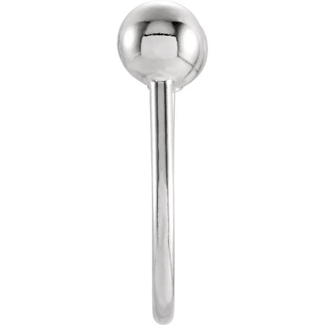 Sterling Silver U Shaped Ball Key Ring Mrs Jones Company Rings