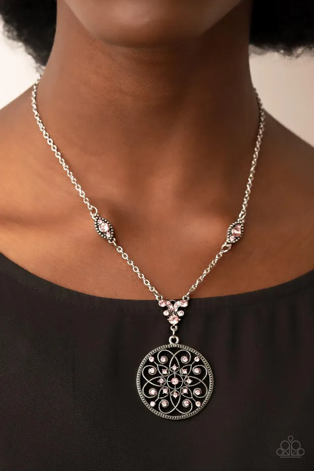 TIMELESS Traveler Pink Necklace Jewelry by Bretta Paparazzi Accessories Necklaces